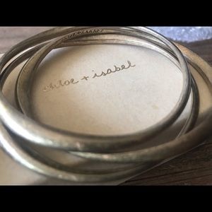 Chloe + Isabel Jewelry - Set of 3 brushed gold Tidal bangles Chloe + Isabel Jewelry - Set of 3 brushed gold Tidal bangles